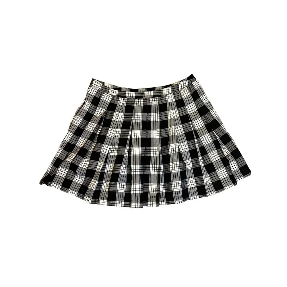 NWT Self Love Women’s Plaid Skirt 90s style Dark Academia Size XL